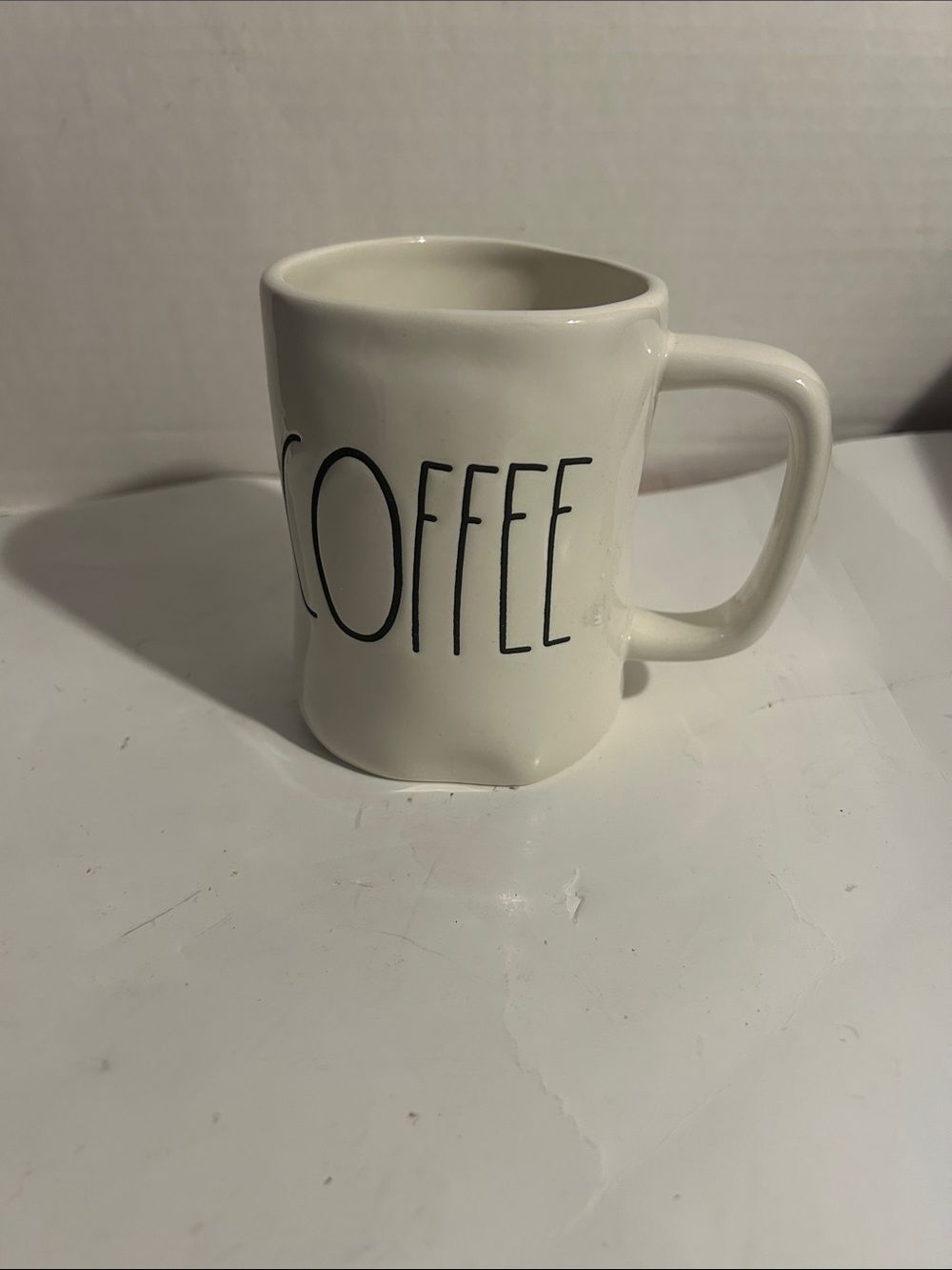 Rae Dunn White Ceramic Mug with Black 'COFFEE' Lettering
